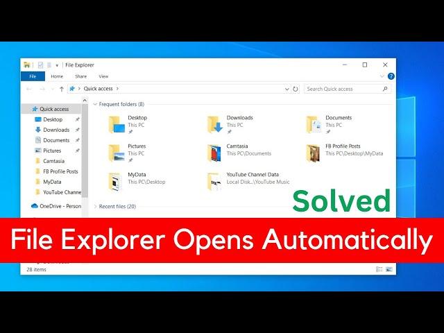 How To Fix File Explorer Randomly Opens On Windows 10 / 11 | Windows Explorer Open Automatically