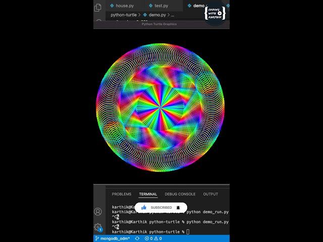 Python Turtle Graphics 7 | multi colors designs #CodingWithKarthik