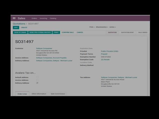 Odoo Tax Exempt  Error