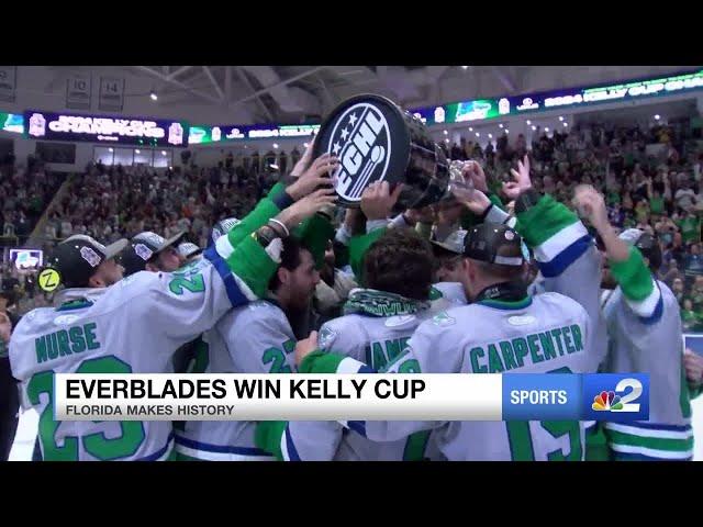 Florida Everblades beat KC Mavericks in OT, becomes first ECHL team to win 3 straight Kelly Cup t...