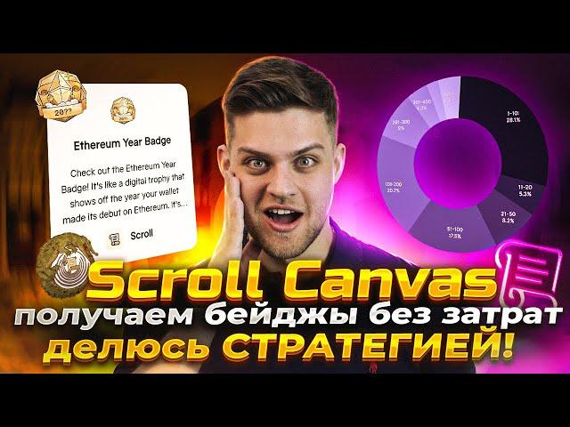 Scroll 10.000$+ на акк / Делюсь стратегией / Бейджы без затрат! Scroll Canvas