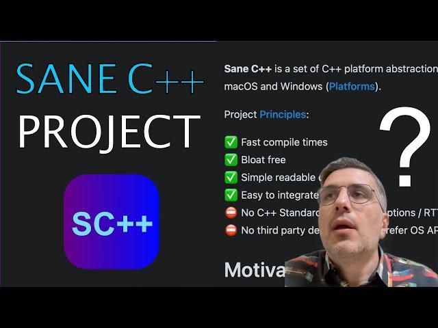 Sane C++ Libraries Project. Sane C++ Libraries [ep.1]