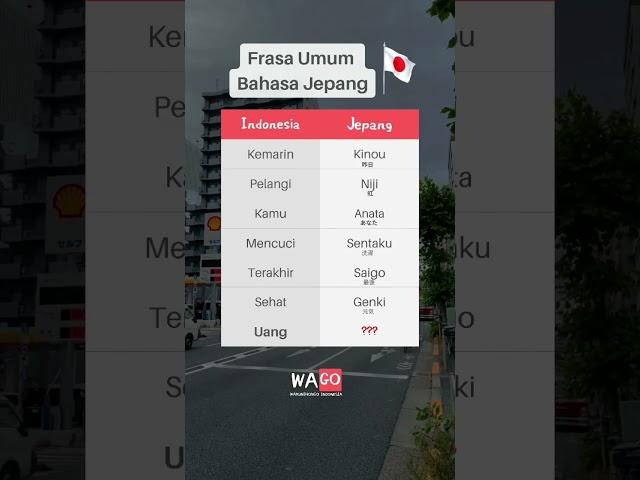 Frasa Umum Bahasa Jepang