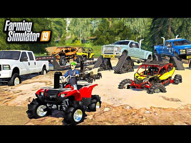 RICH REDNECK'S GO MUDDING! (LIFTED F-450 ON TRACKS, SNORKEL ATV & MORE!) | FARMING SIMULTOR 2019