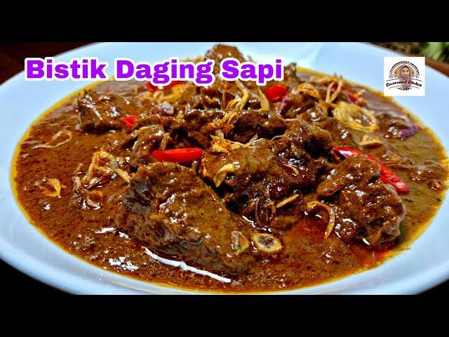 Bistik Daging Sapi. Resep Emak. Kuah Kental, Berkecap, Berempah.