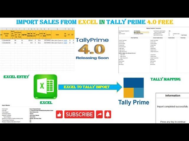 How to Import sales from Excel in Tally Prime 4.0