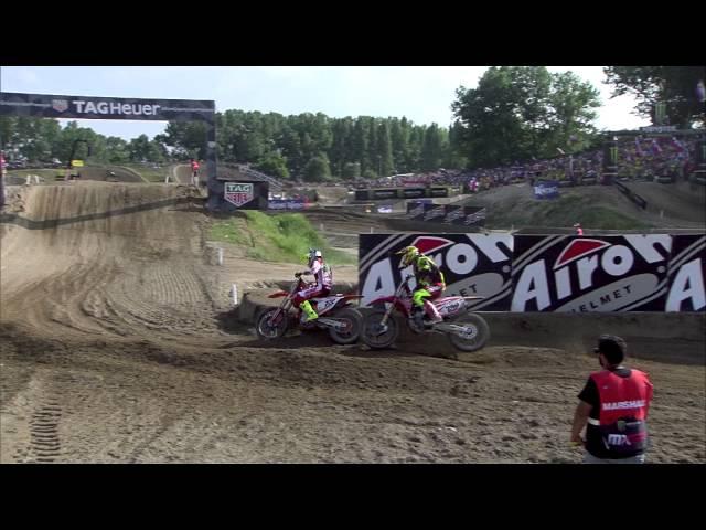 Antonio Cairoli vs Tim Gajser insane battle MXGP of Lombardia-Italy Mantova 2016