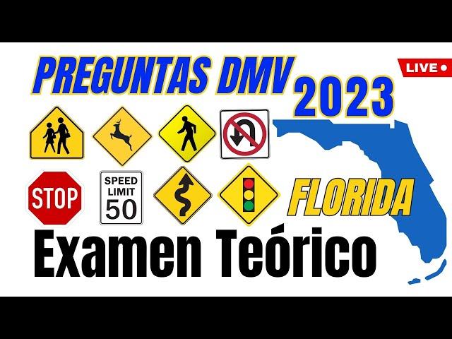 NUEVO 2023 EXAMEN TEORICO DE CONDUCIR DE FLORIDA/PREGUNTAS DEL DMV.LICENCIA DE MANEJO.