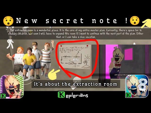 Ice Scream 8 new secret note from Ice Scream 1 