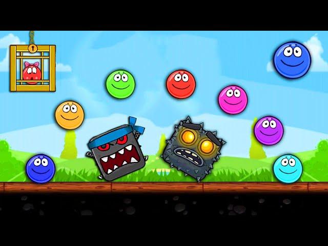 RED BALL 4 COLOR MIX BALLS FUSION BATTLE WITH DEEP FOREST FUNNY BOSS