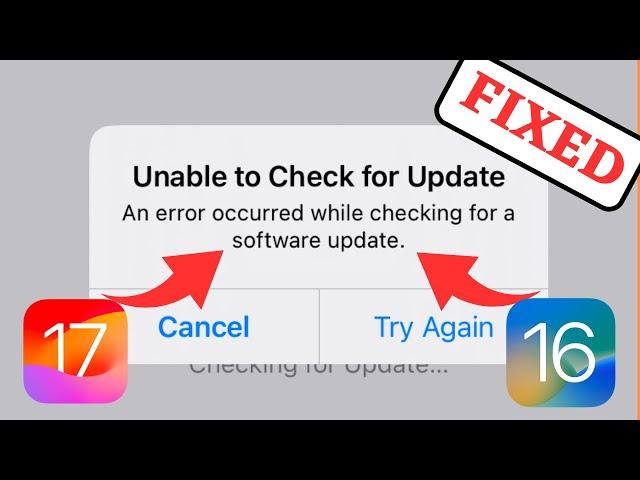 Unable to check for software update |An error occur while checking for software update |iOS 16 |2023