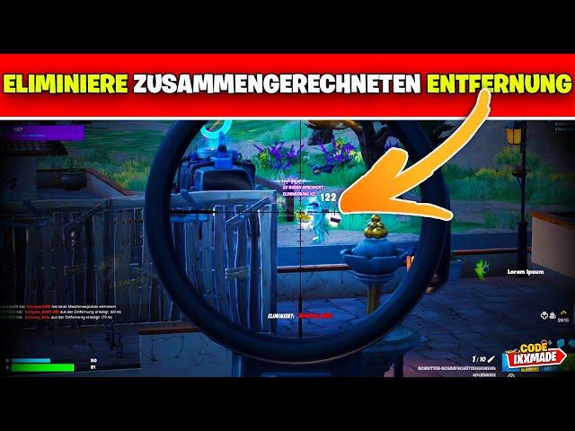 Eliminiere Spieler aus einer zusammengerechneten Entfernung Fortnite Schnappschuss von Aphrodite 13