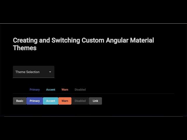 Theming Angular Material