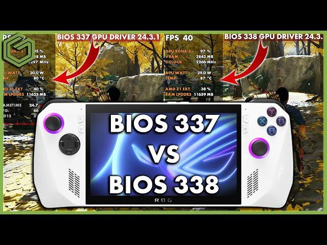 ROG Ally - Bios 337 vs 338 - Temps & Performance Comparison