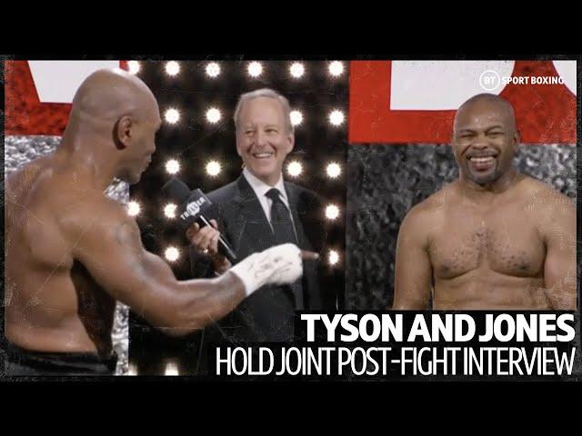 Mike Tyson and Roy Jones Jr hilarious joint interview after their exhibition