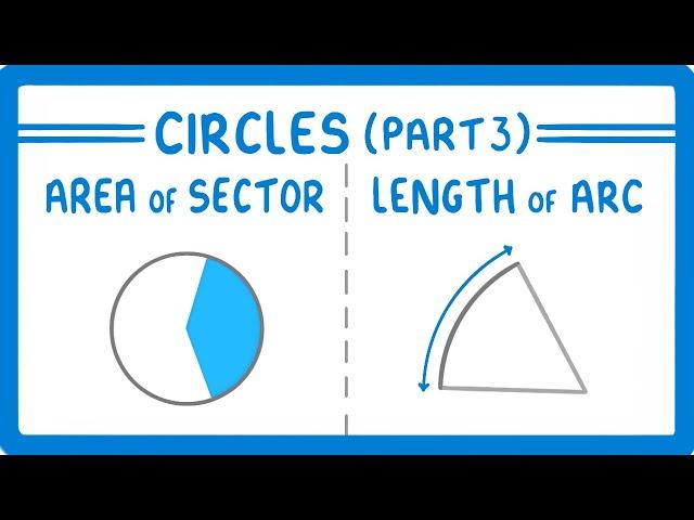 GCSE Maths - Area of a Sector and Length of an Arc of a Circle  (Circles Part 3)