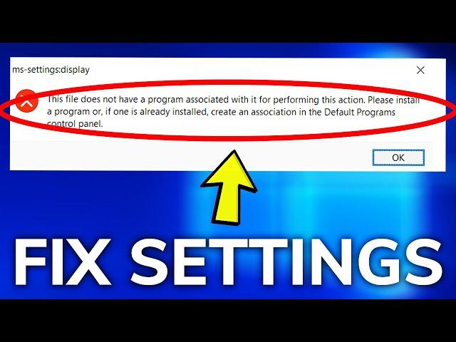 Fix: Settings App not Opening or not Working in Windows 10