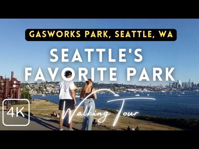 Is this Seattle's Favorite Park?  Gasworks Park in Seattle, WA USA | Walking Tour