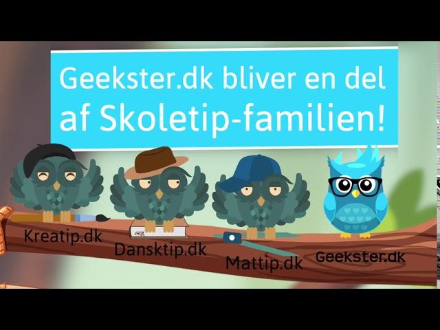 GEEKSTER OG SKOLETIP Nyhed 2020 reklame