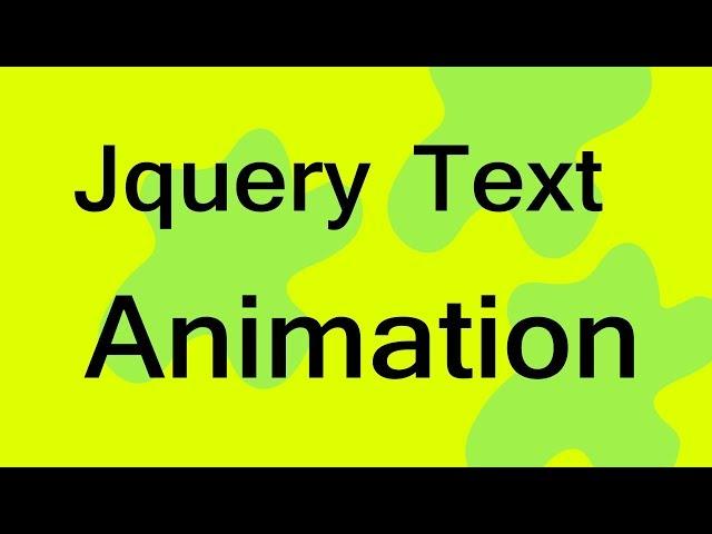 Jquery text animation effect | simple animation using html css and jquery