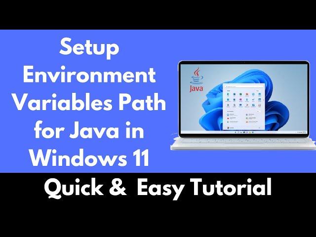 How to Setup Environment Variables Path for Java in Windows 11