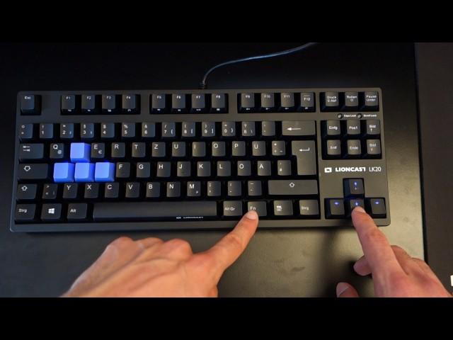 Lioncast LK20 TKL mechanical keyboard review (QWERTZ-Layout) - By TotallydubbedHD