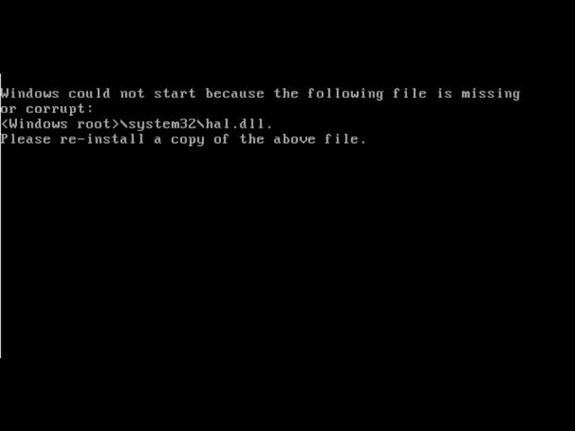 How To Fix Hal.dll Missing Error using Windows XP CD