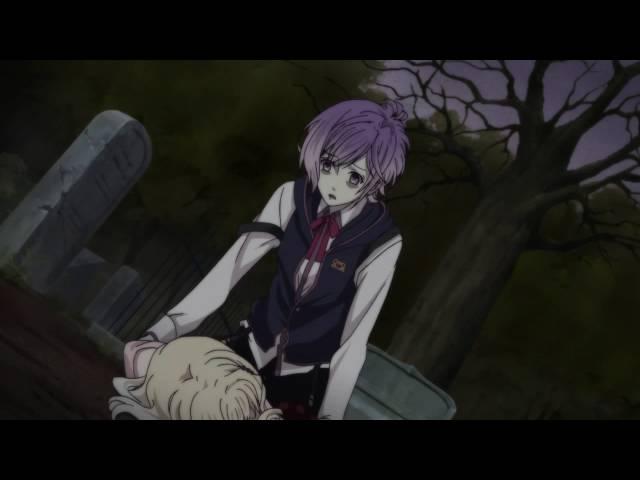 Diabolik Lovers: Kanato and Yui kiss scene