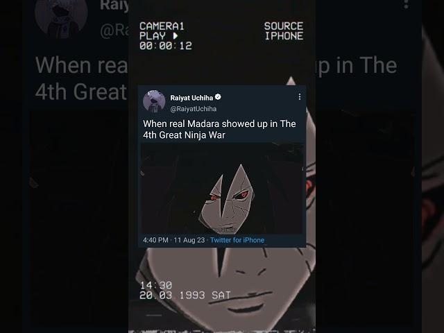 Madara is truly the ghost of the Uchiha #naruto #edit