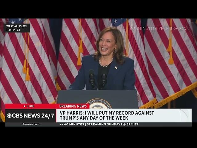 Kamala Harris (Mostly) Stifles Cackle, Channels Bernie Sanders in First Campaign Speech