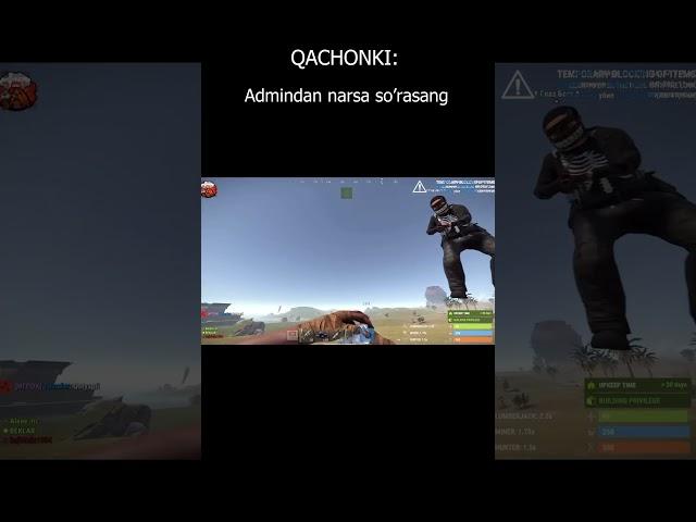 QACHONKI ADMINDAN NARSA SO'RASANG  #game #rust #aleeeinc #games #stream #strim #uzbek #gg #shorts