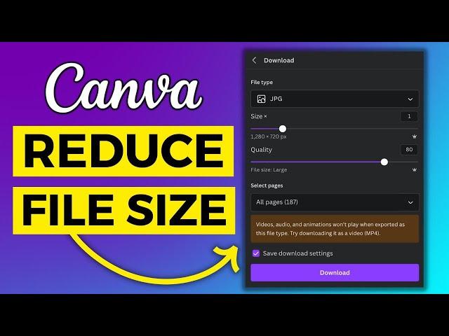 How to Reduce the File Size in Canva