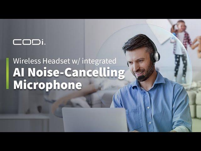 Wireless Headset w/ integrated AI Noise-Cancelling Microphone (A04616)