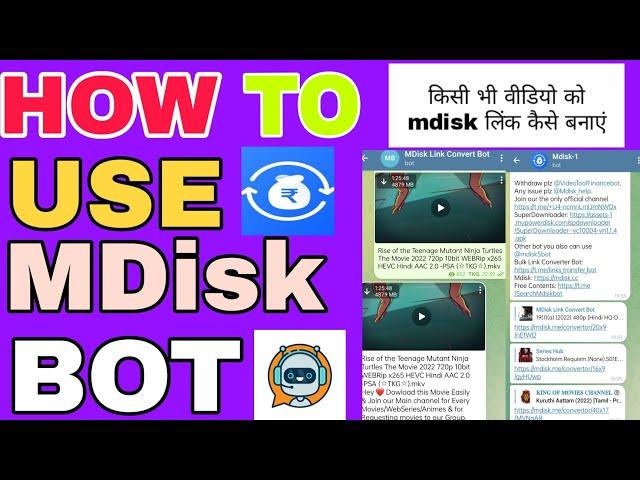 How to use mdisk bot | How to convert video into mdisk link