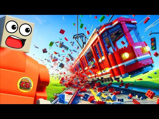 We Crashed AI Lego Trains in NEW Modded Maps in Brick Rigs!