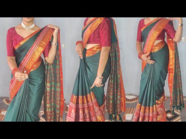 how to make perfect pleats in cotton saree draping tutorial/step by step/wedding specials