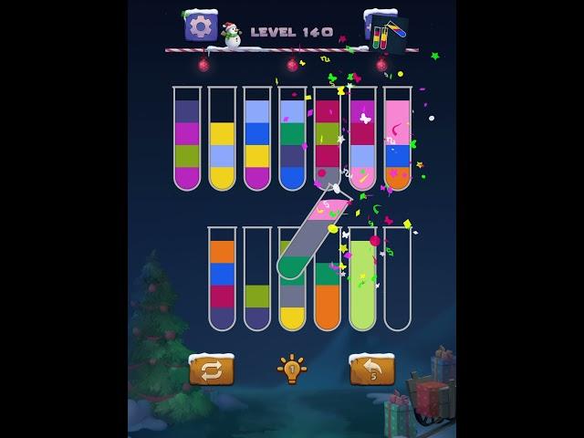 water color sort puzzle level 140 solution - sort water color puzzle level 140 solution 