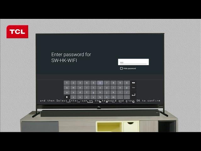 How to setup WIFI network  on TCL Android TV