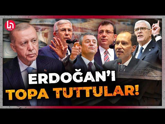 Erdoğan 'asgari ücret'i açıkladı! Siyasi isimler topa tuttu! "Kararname kozunu hemen yarın kullanın"