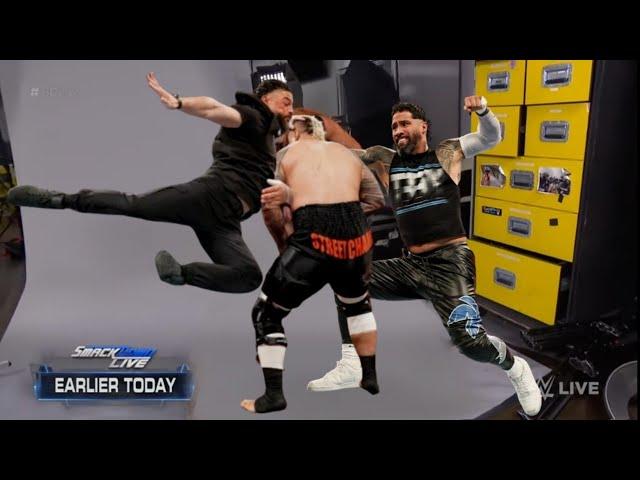 Roman Reigns & Jey Uso Destroys Solo Sikoa Bloodline & Tama Tonga Backstage WWE SmackDown Highlights