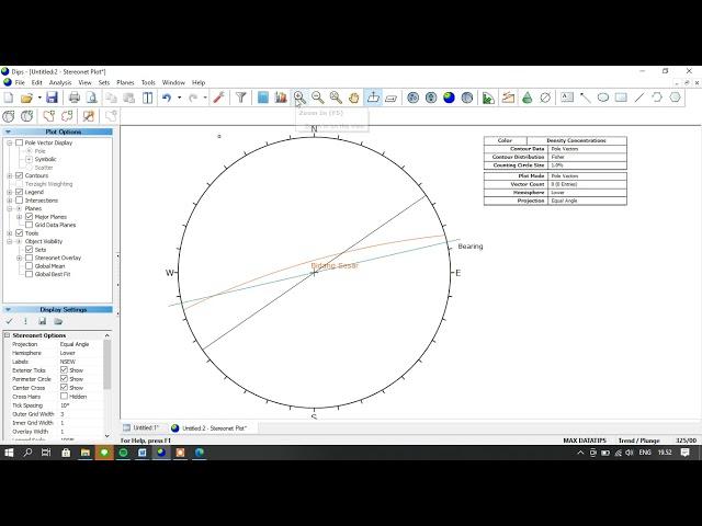 TUTORIAL DIPS - ANALISIS SESAR DENGAN DATA KEDUDUKAN BIDANG SESAR DAN GORES GARIS