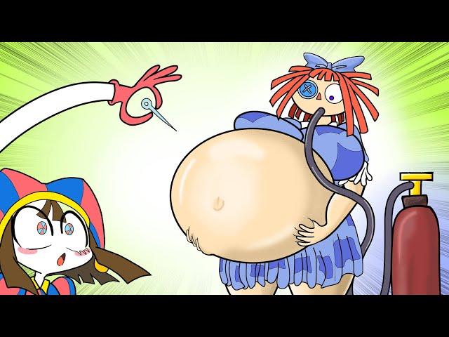 Ragatha's Gas-Powered Balloon Belly  Funny Inflation Mishap The Amazing Digital Circus