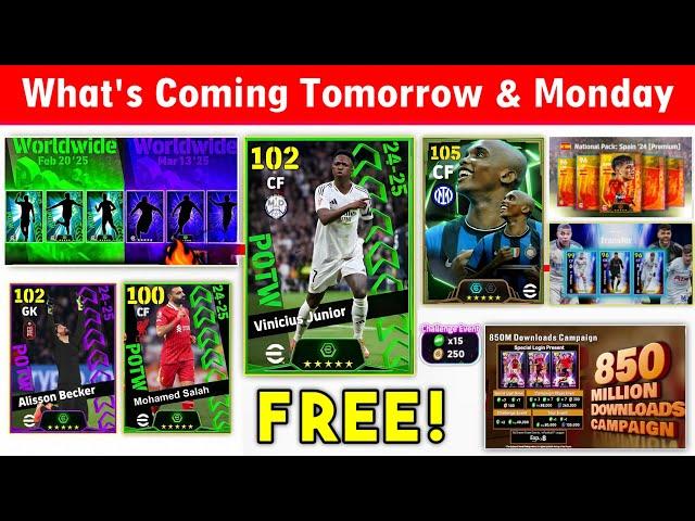 What Is Coming On Tomorrow & Next Monday In eFootball 2025 Mobile | Upcoming Potw & Campaign