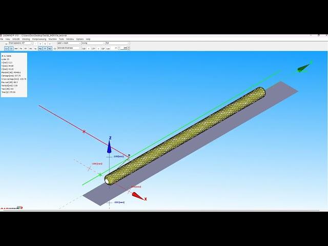 Pressure vessel with long cylinder(8L)'s filament winding pattern simulation using CADWIND