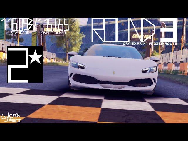 Asphalt 9 - Grand Prix - 296 GTB - Round 3 (Frozen Route) - 1:16.093 2* / 1:15.655 2* OC