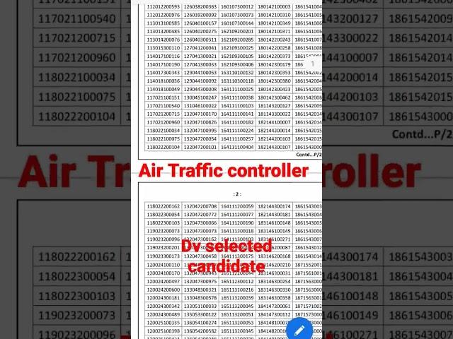 ATC RESULT OUT || AIRPORT AUTHORITY|| AIR TRAFFIC CONTROLLER|| SELECTED CANDIDATES FOR DV