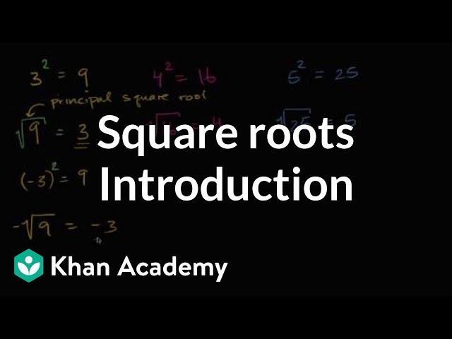 Introduction to square roots | Numbers and operations | 8th grade | Khan Academy