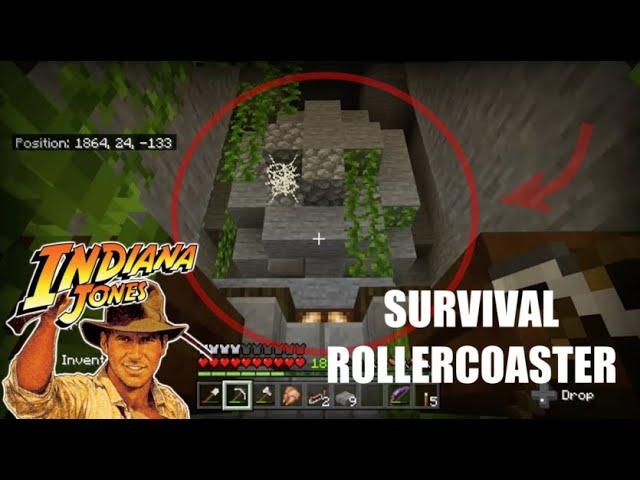 Minecraft Indiana Jones Rollercoaster (SURVIVAL)