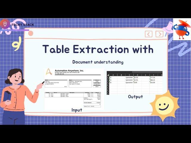 Uipath Document Understanding : Extraction Data From Image or pdf Table #techystack #uipath