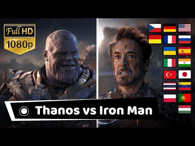 Thanos snap vs Iron man snap in different languages
